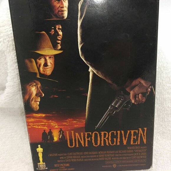 Unforgiven VHS 1992 - Clint Eastwood Hackman Morgan Freeman Revisionist Western - Picture 1 of 9